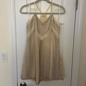 Parker Beaded Mini Silk Dress